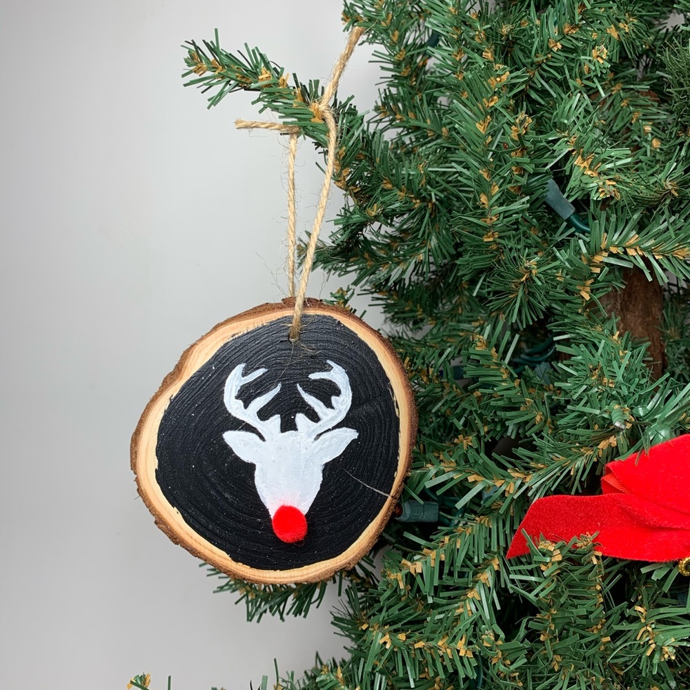 Wood Hand Painted Christmas Ornament